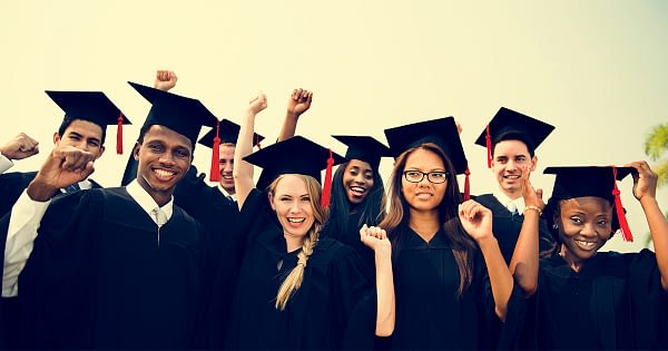 students graduating from highschool