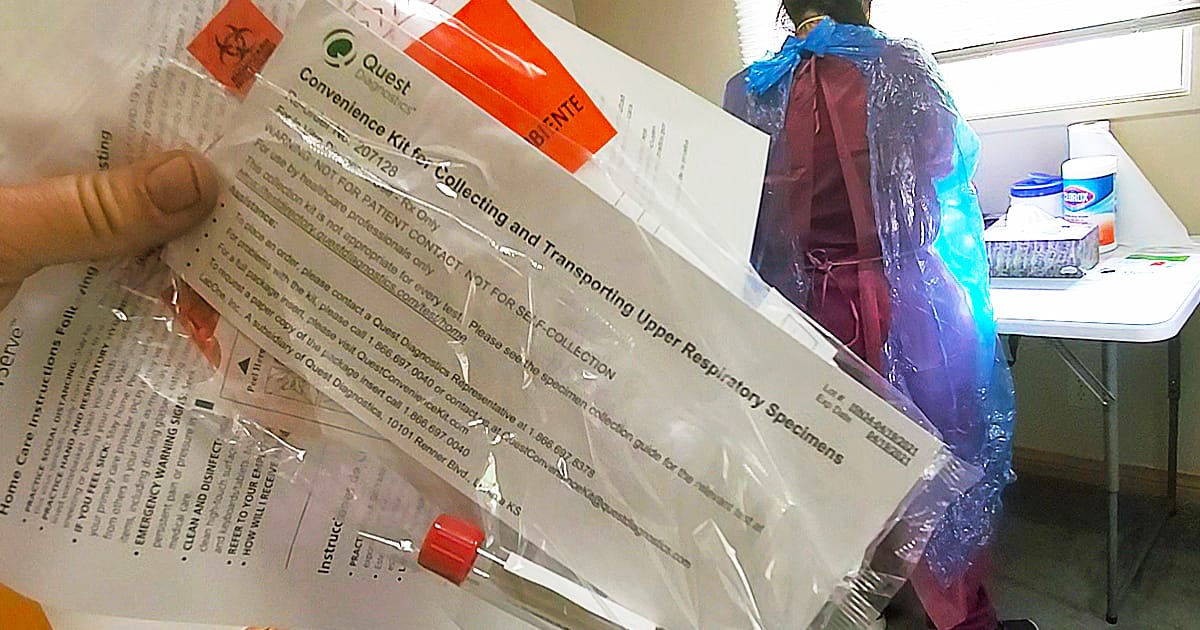 pcr testing supplies for Covid-19 at a California healthcare facility